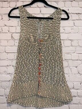 BKE Crocheted Sweater Vest sz M
